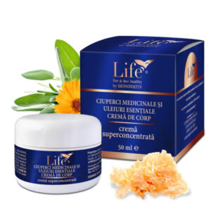 Cremă de corp cu ciuperci medicinale și uleiuri esențiale – 50 ml